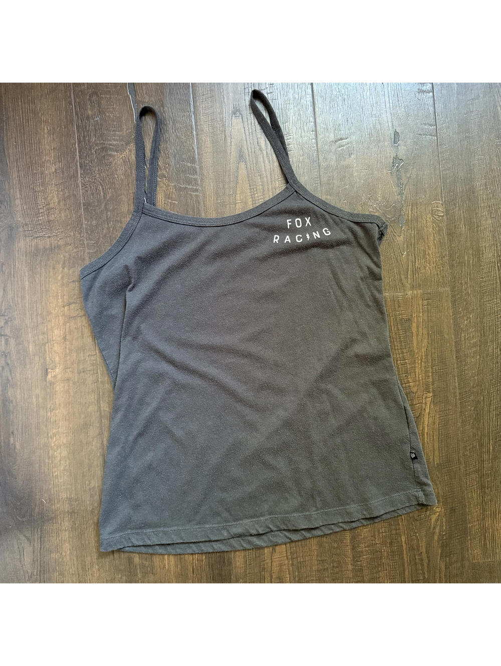 Vintage Y2k Fox Racing Gray Tank Top M Moto Biker Boho Grunge Festival
